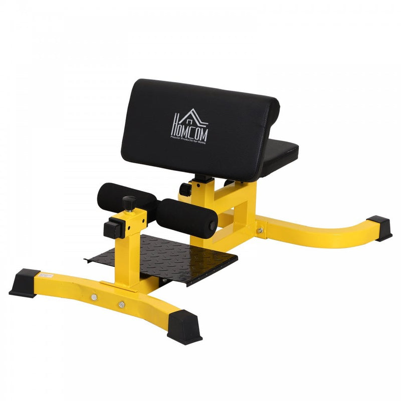 Squat Bench Trainer Sit Up Machine Multifunctional Equipment Abdomen and Leg Strength Indoor Household Fitness Device Yellow Ab Curl Workout Home Gym