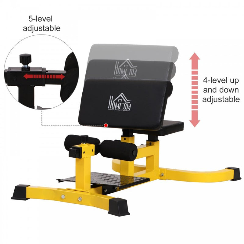 Squat Bench Trainer Sit Up Machine Multifunctional Equipment Abdomen and Leg Strength Indoor Household Fitness Device Yellow Ab Curl Workout Home Gym
