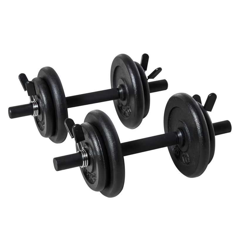 Adjustable Dumbbell Set of 2 with Solid Handle and Portable Carry Case