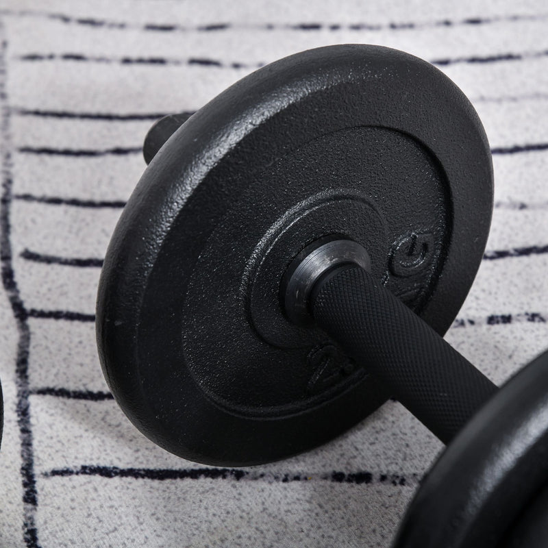 Adjustable Dumbbell Set of 2 with Solid Handle and Portable Carry Case