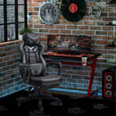 Vinsetto Ergonomic Gaming Chair Office Desk Chair Adjustable Height Recliner with Wheels, Lumbar Support Retractable Footrest