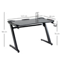Gaming Desk Computer Writing Table with Large Workstation for Home Office, 122 x 66 x 86cm, Black Office