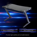 Gaming Desk Computer Writing Table with Large Workstation for Home Office, 122 x 66 x 86cm, Black Office
