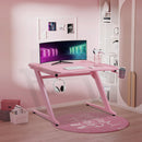 gaming Desk Computer Writing Table with Large Workstation for Home Office, 122 x 66 x 86cm, Pink Office