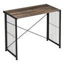 Folding Computer Desk Writing Study Table Industrial Home Office Workstation, 90 x 45 x 74cm, Rustic Brown Workstation