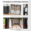 Folding Computer Desk Writing Study Table Industrial Home Office Workstation, 90 x 45 x 74cm, Rustic Brown Workstation