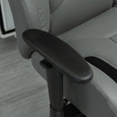 Vinsetto High Back Executive Office Chair Mesh & Fuax Leather Gaming Gamer Chair with Swivel Wheels, Adjustable Height and Armrest, Charcoal Grey for Home Recliner w/ Footrest, Deep