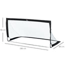 Steel Frame Weather Resistant Football Goal Sports Black