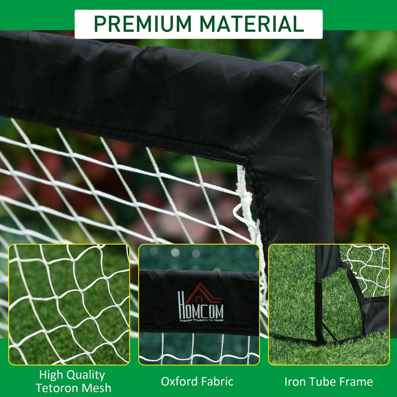 Steel Frame Weather Resistant Football Goal Sports Black