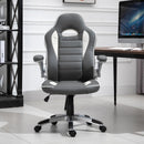 Vinsetto  Home Office Chair Executive Height Adjustable Rolling Swivel Chair With Tilt Function PU Grey 69 x 65 x 112-122 cm
