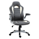 Vinsetto  Home Office Chair Executive Height Adjustable Rolling Swivel Chair With Tilt Function PU Grey 69 x 65 x 112-122 cm