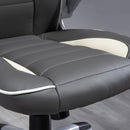 Vinsetto  Home Office Chair Executive Height Adjustable Rolling Swivel Chair With Tilt Function PU Grey 69 x 65 x 112-122 cm