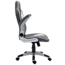 Vinsetto  Home Office Chair Executive Height Adjustable Rolling Swivel Chair With Tilt Function PU Grey 69 x 65 x 112-122 cm