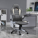 Vinsetto  Home Office Chair Executive Height Adjustable Rolling Swivel Chair With Tilt Function PU Grey 69 x 65 x 112-122 cm
