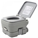 10L Portable Travel Toilet Outdoor Camping Picnic with 2 Detachable Tanks & Push-button Operation, Grey