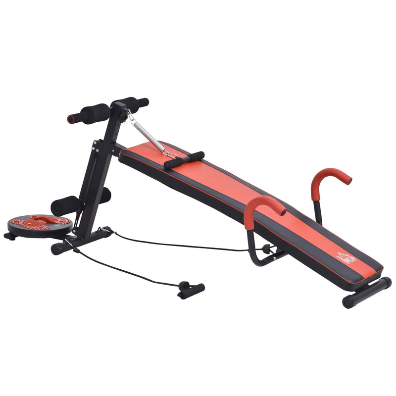 Multifunctional Sit Up and Dumbbell Bench Exercise with Resistant Rope and Twist Waist Disc for Home, Office and Gym Adjustable Office