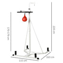 HOMCOM Free-Standing Speed Bag Boxing Platform Punch Bag Fitness Station Stand