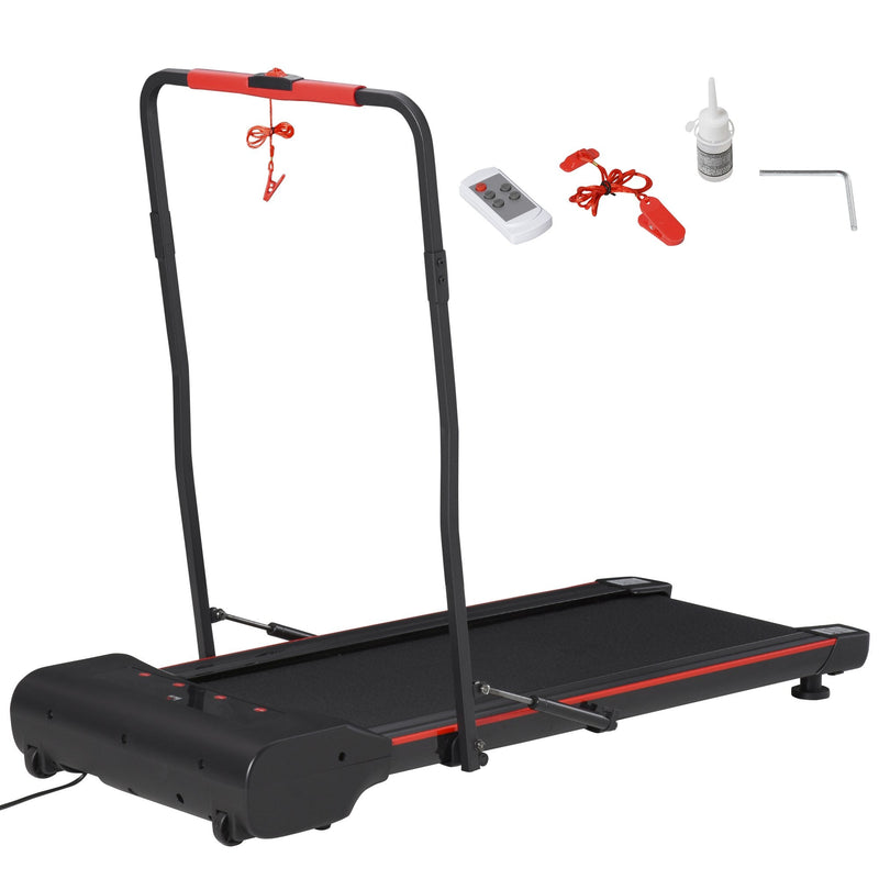 Foldable Walking Machine Treadmill 1-6km/h with LED Display & Remote Control Exercise Fitness for Home Office w/ Jogging