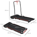 Foldable Walking Machine Treadmill 1-6km/h with LED Display & Remote Control Exercise Fitness for Home Office w/ Jogging