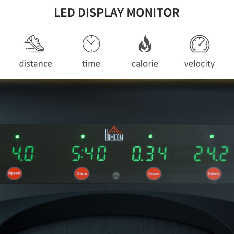 Foldable Walking Machine Treadmill 1-6km/h with LED Display & Remote Control Exercise Fitness for Home Office w/ Jogging