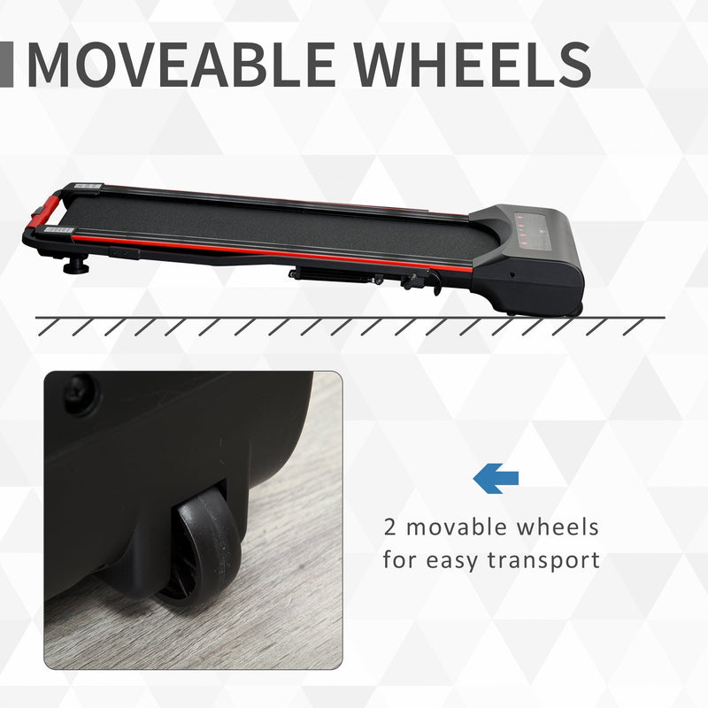 Foldable Walking Machine Treadmill 1-6km/h with LED Display & Remote Control Exercise Fitness for Home Office w/ Jogging