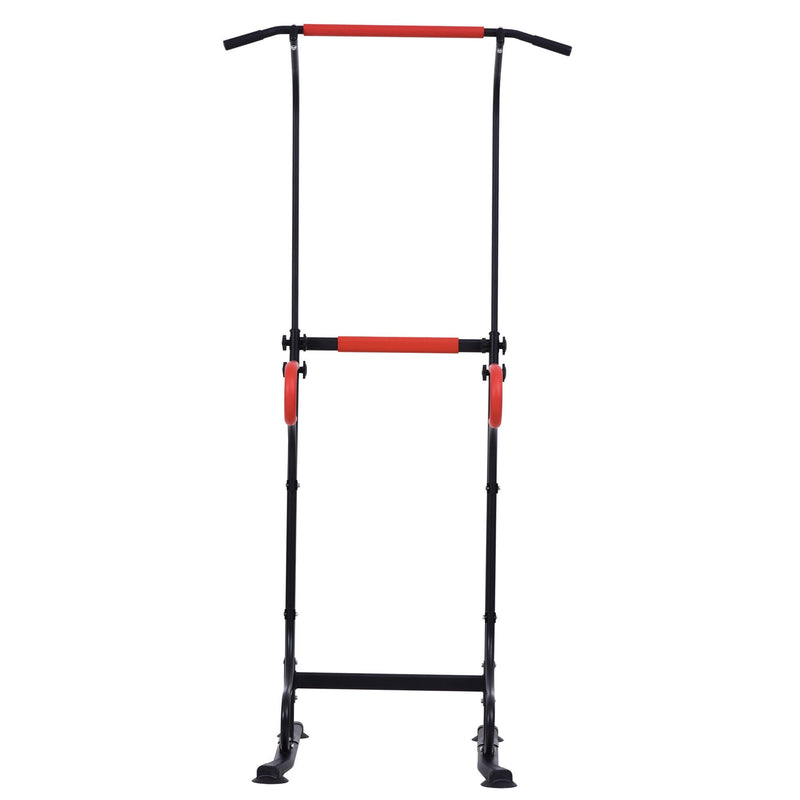 Steel Multi-Use Exercise Power Tower Pull Up Station Adjustable Height with Grips