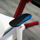 Vinsetto Racing Chair with LED Light, Bluetooth Speakers Music Video Game Chair PU Leather with Removable Pillows Adjustable Height 360-¦ Swivel White Blue Reclining