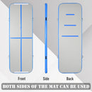 3m Gymnastics Mat Inflatable PVC Yoga Training Exercise Mat w/ Pump Blue