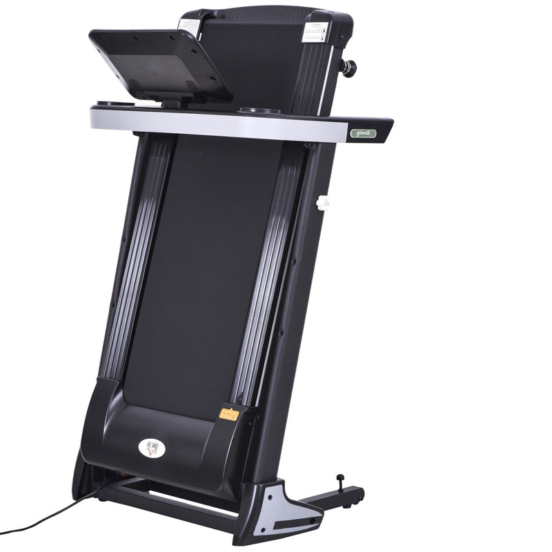 Folding Treadmill for Home Motorised Running Machine w/ LCD Display Black