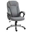 Vinsetto High Back Office Chair Ergonomic Swivel Rocking with Armrest - Grey