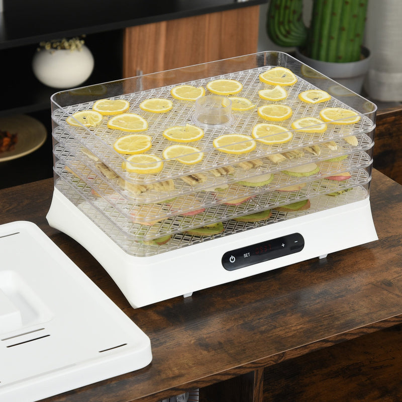 HOMCOM Food Dehydrator 5 Tier 500W - White