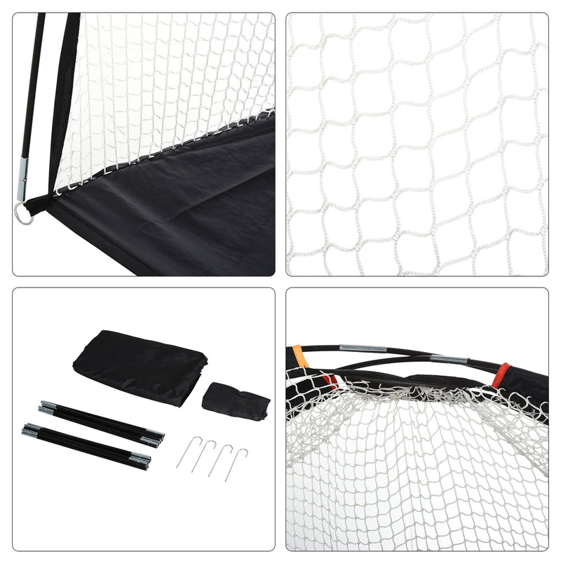 HOMCOM Golf Practice Net with Target Hitting Cloth for Backyard Driving Range Chipping Net with Carry Bag for Indoor & Outdoor Sports Training, 10ft L x 4.7ft W Training