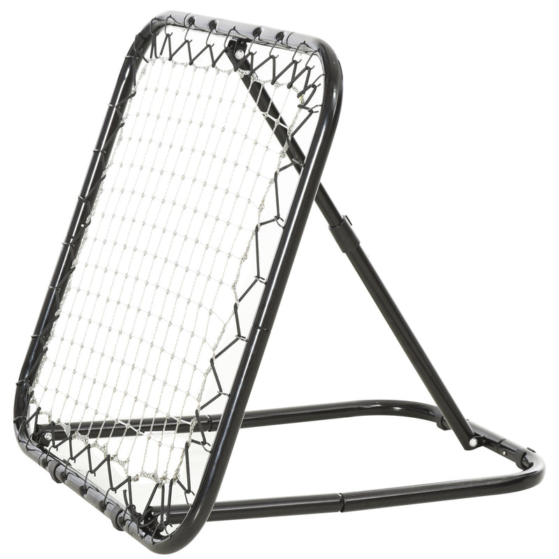 Angle Adjustable Rebounder Net Goal Training Set Football, Baseball, Basketball Daily Training, Black Baseball