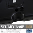 HOMCOM Steel Basketball Stand Height Adjustable Hoop Backboard Black