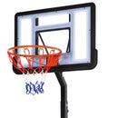 HOMCOM Steel Basketball Stand Height Adjustable Hoop Backboard Black