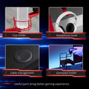 Computer Desk Gaming Desk Writing Table w/cup holder Headphone hook Red/Black