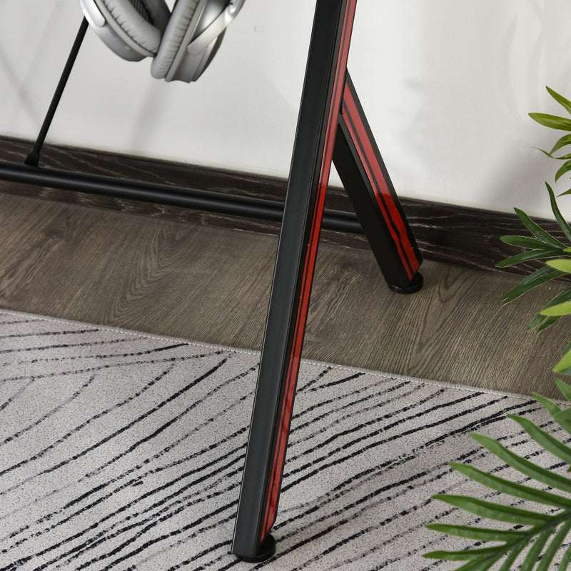 Gaming Computer Desk Workstation with Headphone Hook, Large Desktop for Computer Hardware & Stable Design  w/