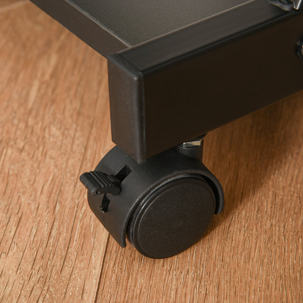 Movable Computer Desk with 4 Moving Wheels Sliding Keyboard Tray Home