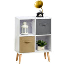 Particle Board Elevated 4-Cube Storage Unit White