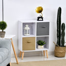 Particle Board Elevated 4-Cube Storage Unit White