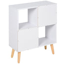 Particle Board Elevated 4-Cube Storage Unit White