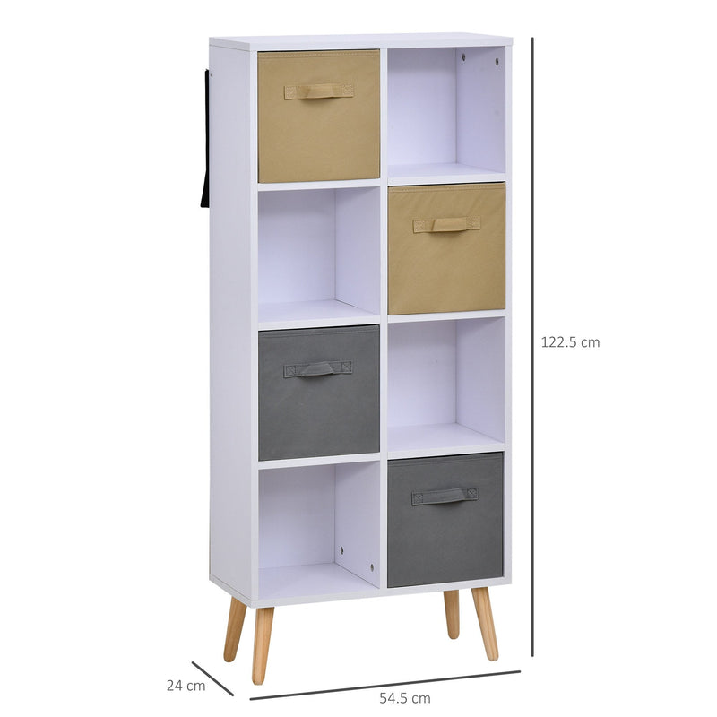 Particle Board Elevated 8-Cube Storage Unit White
