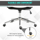 Vinsetto Desk Chair Padded Linen Ergonomics Height Adjustable Office Chair High-Back White/Grey