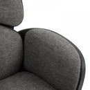 Vinsetto Desk Chair Padded Linen Ergonomics Height Adjustable Office Chair High-Back White/Grey