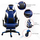 Vinsetto Cool & Stylish Gaming Chair Ergonomic w/ Padding Footrest Neck Back Pillow Adjustable Chair Blue