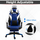 Vinsetto Cool & Stylish Gaming Chair Ergonomic w/ Padding Footrest Neck Back Pillow Adjustable Chair Blue