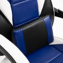 Vinsetto Cool & Stylish Gaming Chair Ergonomic w/ Padding Footrest Neck Back Pillow Adjustable Chair Blue