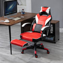 Vinsetto Cool & Stylish Gaming Chair Ergonomic w/ Padding Footrest Neck Back Pillow Adjustable Chair Red