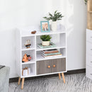 Particle Board Multi-Compartment Shelving Unit - White/Brown