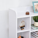 Particle Board Multi-Compartment Shelving Unit - White/Brown